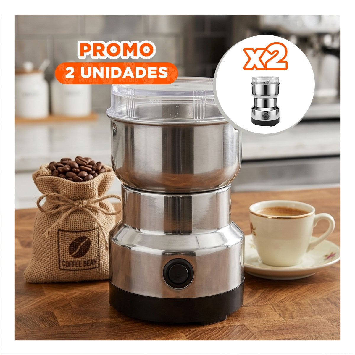 PACK2 PROCESADOR ELECTRICO MULTIFUNCIONAL PARA ALIMENTOS SECOS Y+REGALO STICKER - 1