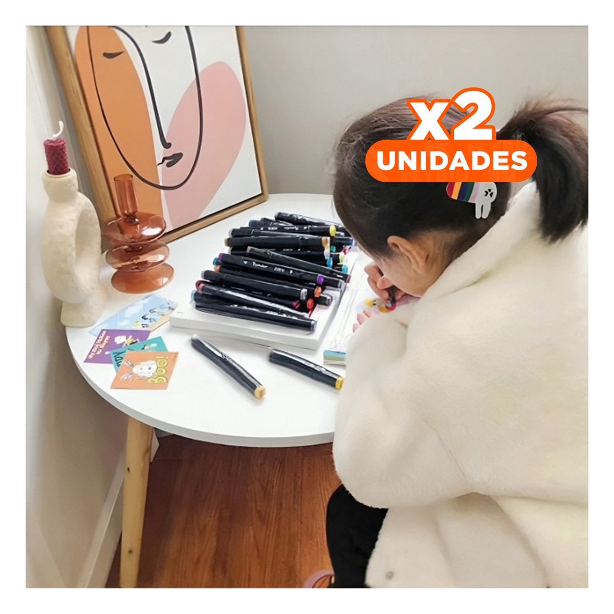 PACK2 MARCADORES DOBLE PUNTA LETTERING ARTISTICO 24 UNIDADES TOUCH Y+REGALO STICKER - 1