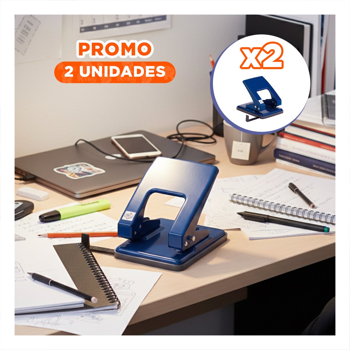 PACK2 DURADERO AZUL PARA 11 HOJAS ESCRITORIO Y+REGALO STICKER - 1