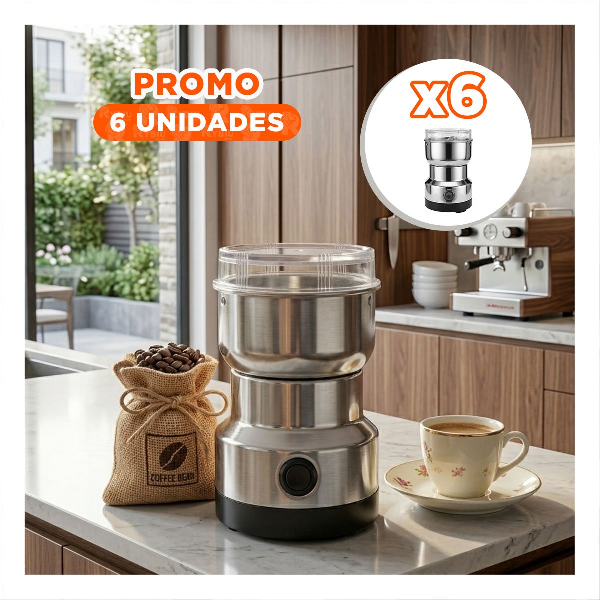 PACK6 PROCESADOR ELECTRICO PORTATIL PARA HOGAR MODERNO Y+REGALO STICKER - 1