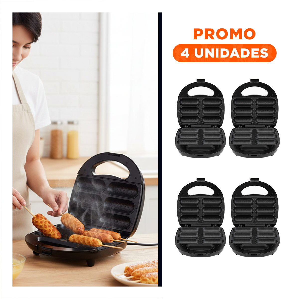 PACK4 ELECTRODOMESTICO MODERNO RAF NEGRO ALTA CALIDAD Y+REGALO STICKER - 1