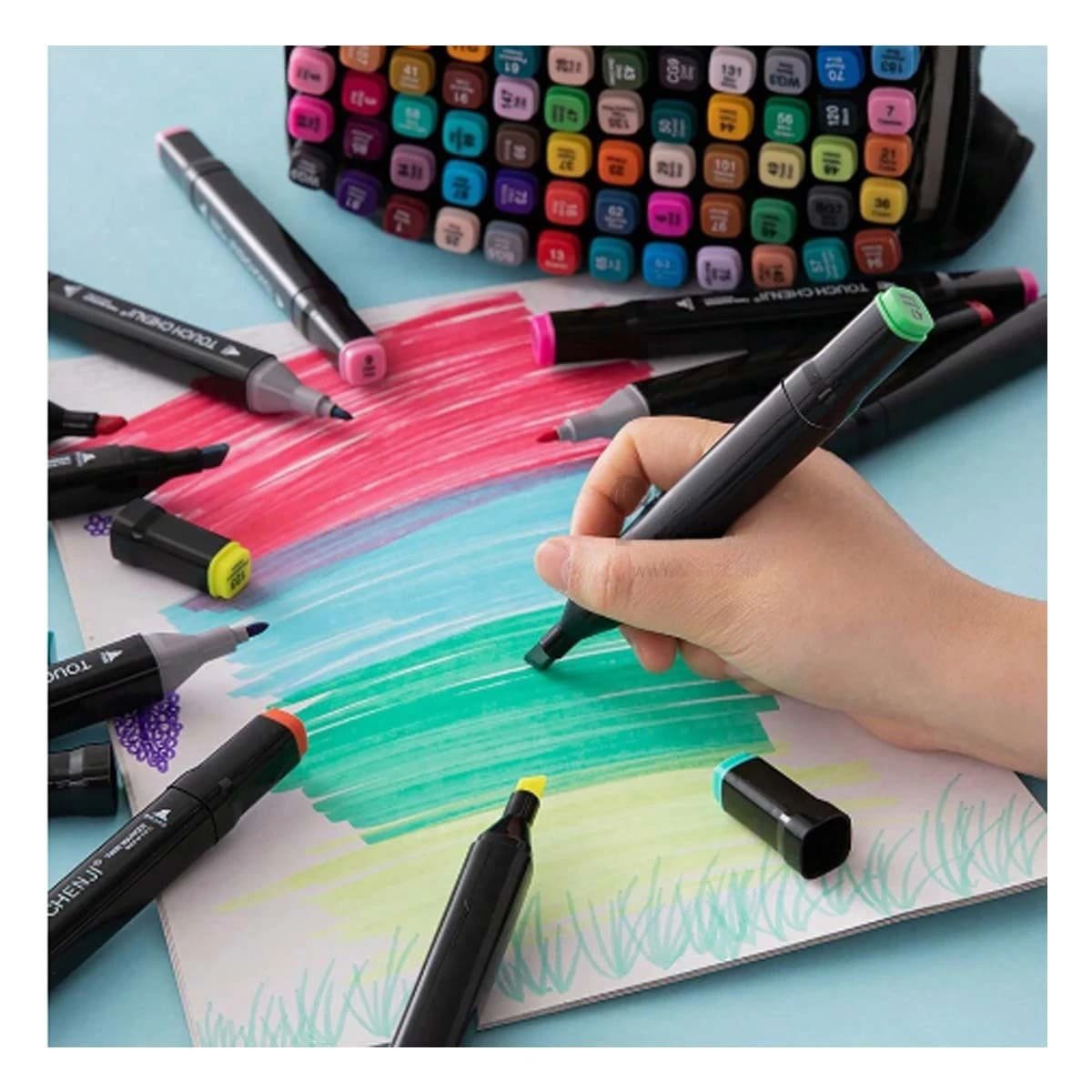 PACK12 MARCADORES TOUCH LETTERING ARTISTICO 24 UNIDADES DOBLE PUNTA Y+PAPEL REGALO - 5