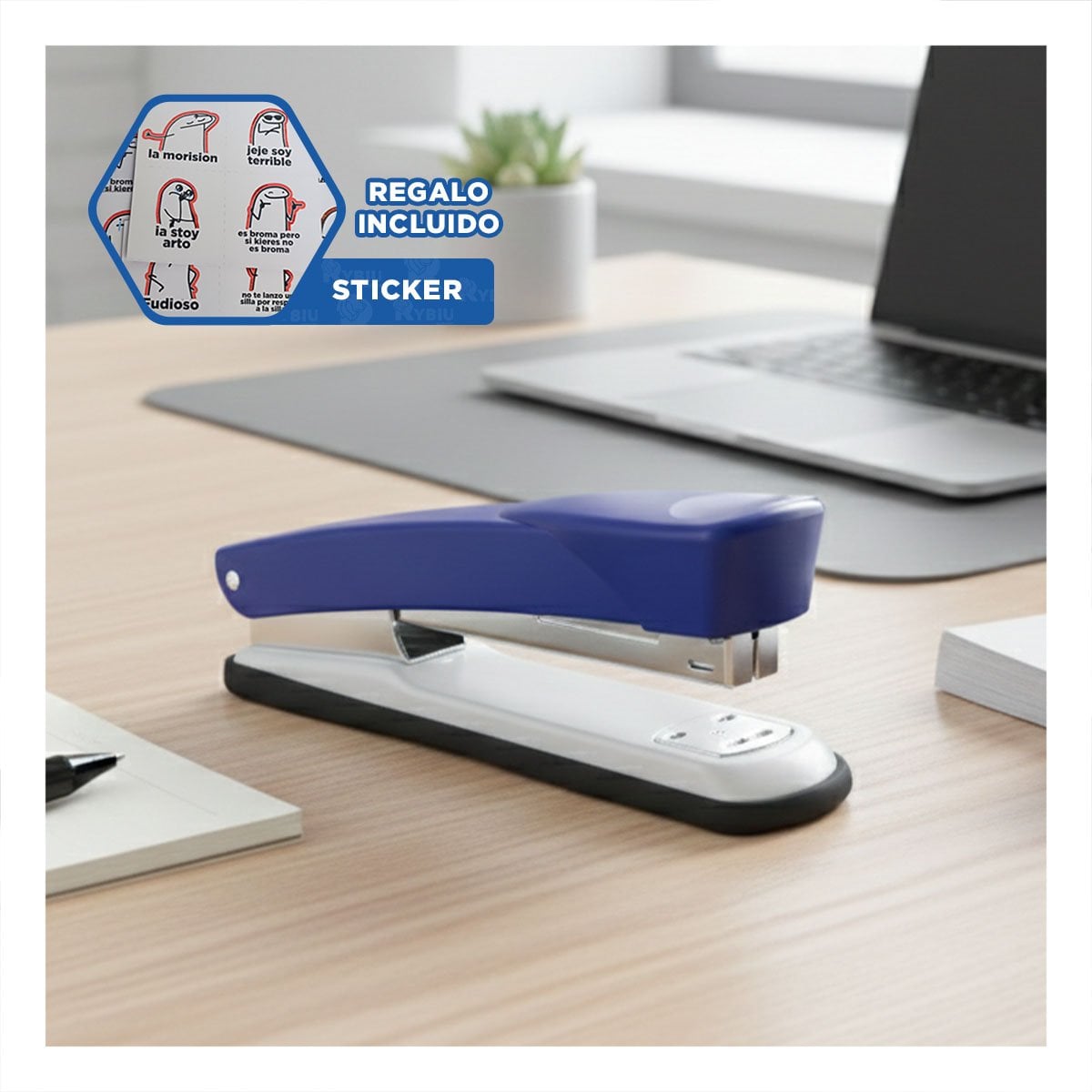 ESTILO AZUL PARA 35 HOJAS OFICINA ESCRITORIO Y+REGALO STICKER - 1