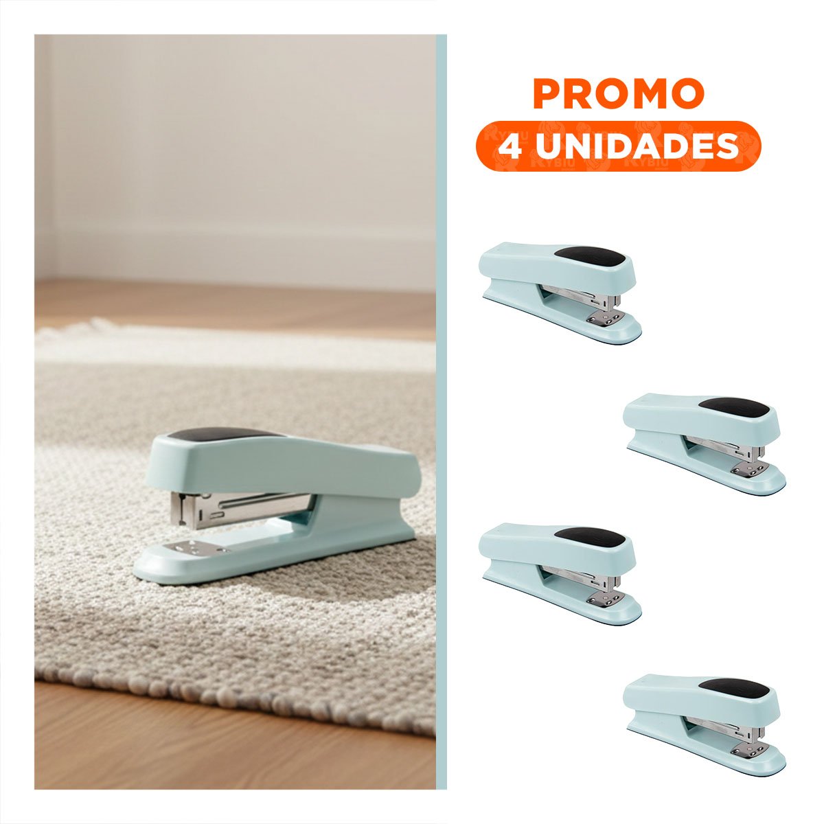 PACK4 FUNCIONAL VERDE BEBE PARA 35 HOJAS OFICINA ESCRITORIO Y+REGALO STICKER - 1
