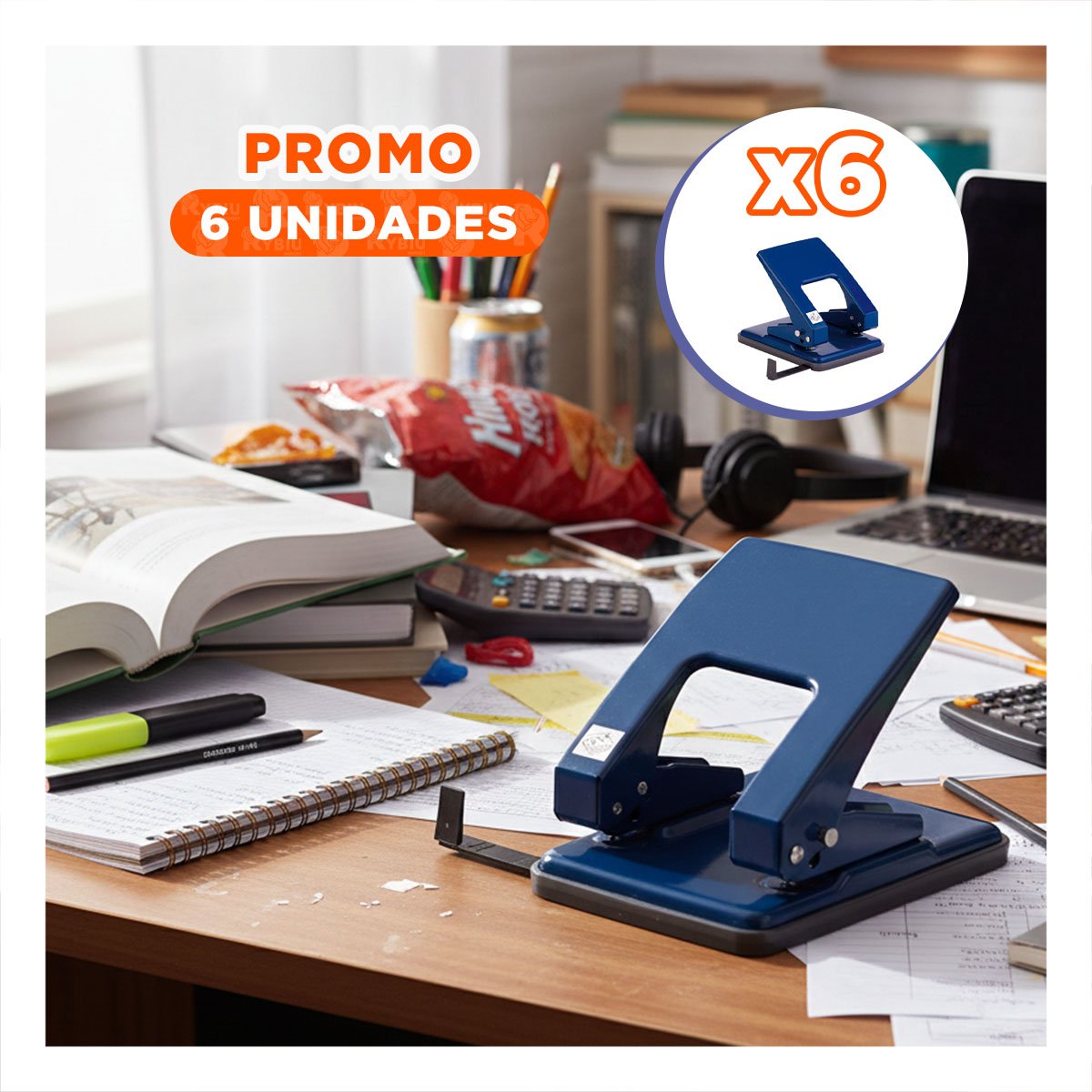 PACK6 PAPELERIA AZUL PARA 11 HOJAS DOCUMENTOS Y+REGALO STICKER - 1
