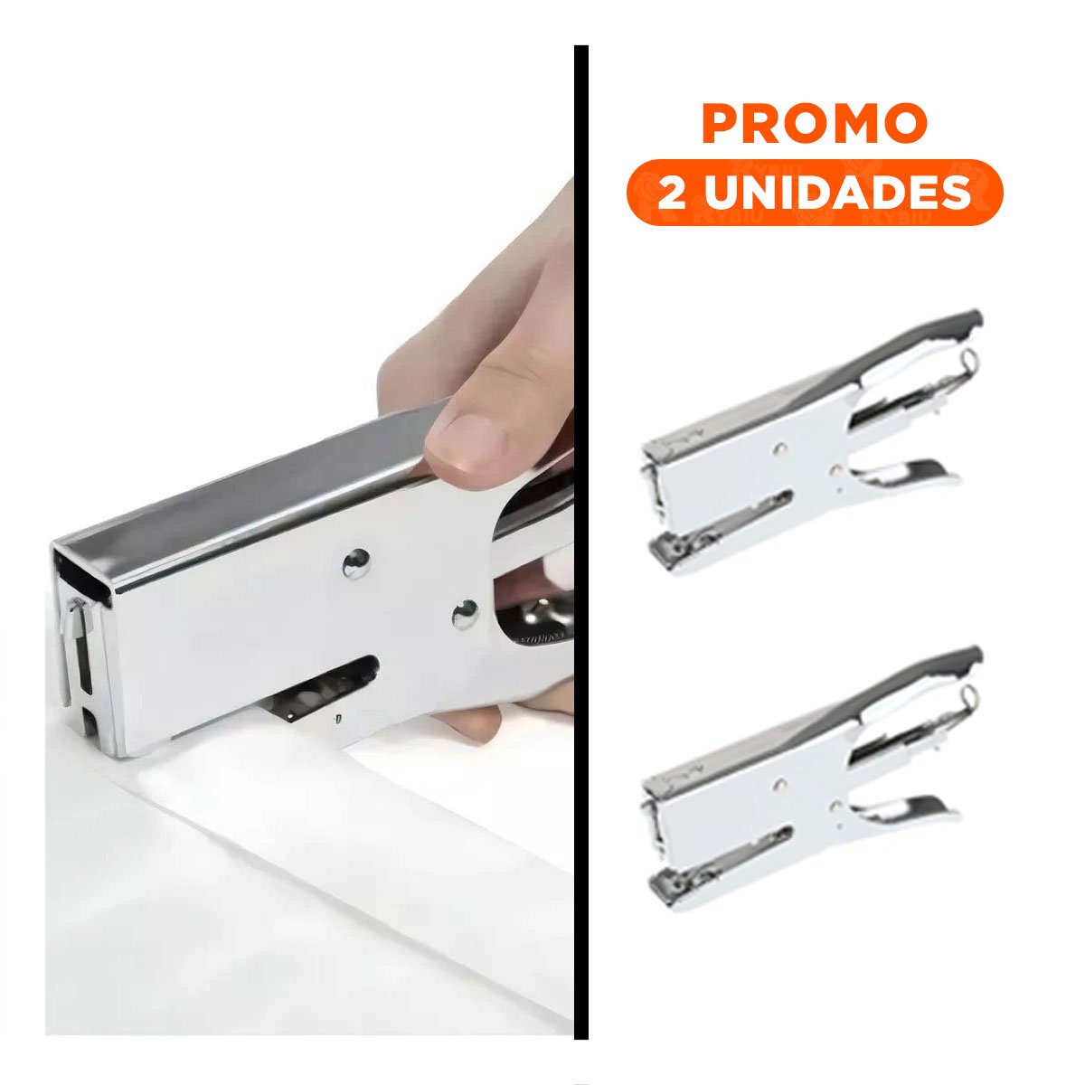 PACK2 SUJETA DOCUMENTOS ALICATE PLATEADO 25 HOJAS - 1