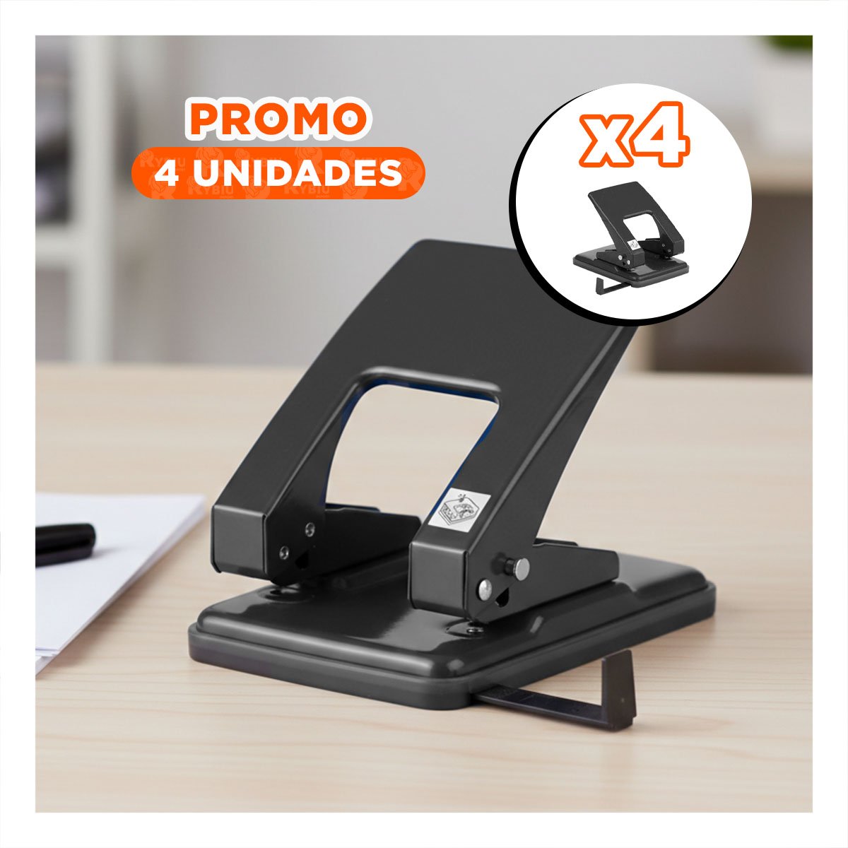 PACK4 LIGERO NEGRO PARA 11 HOJAS OFICINA - 1