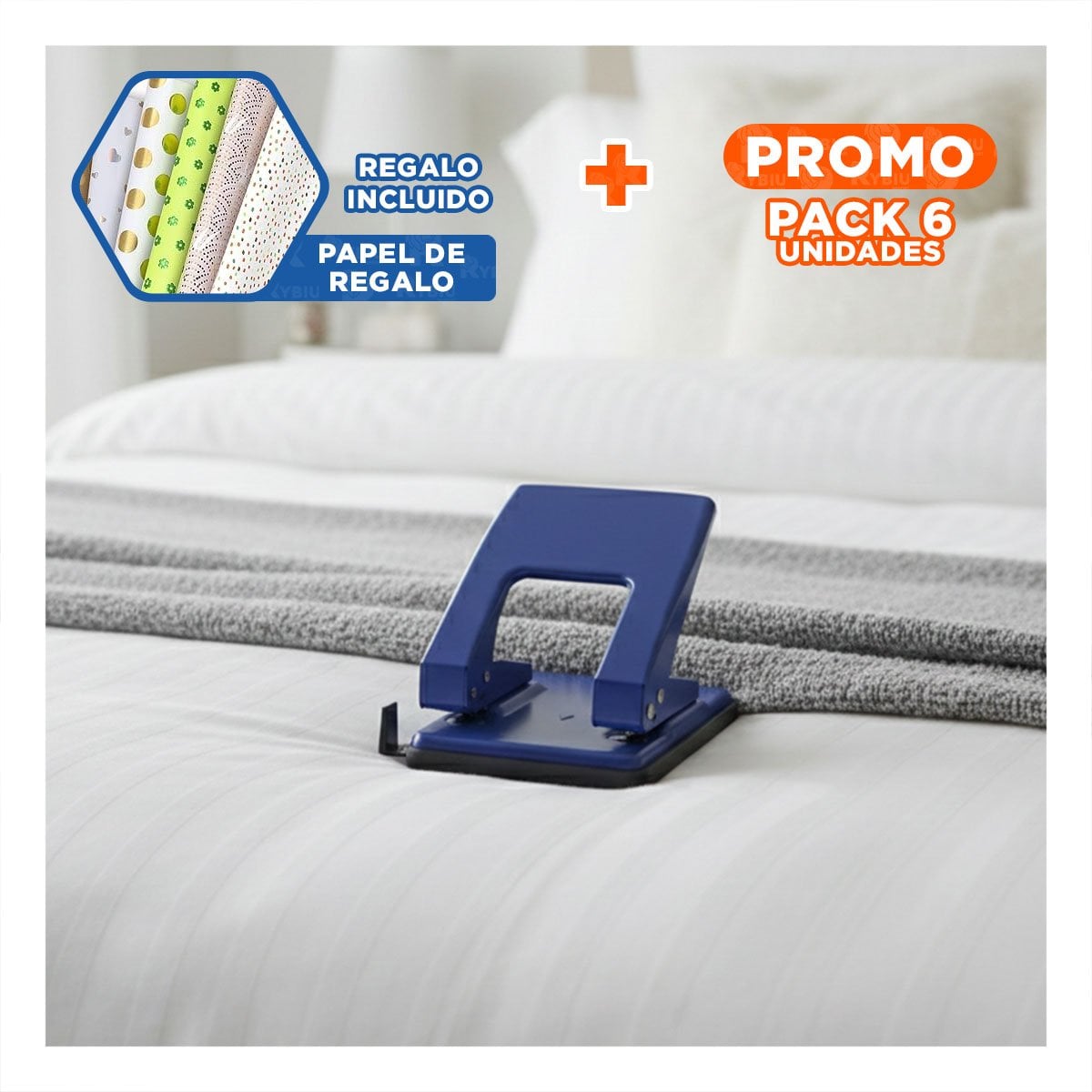 PACK6 ESCOLAR AZUL PARA 11 HOJAS CUADERNOS Y+PAPEL REGALO - 1