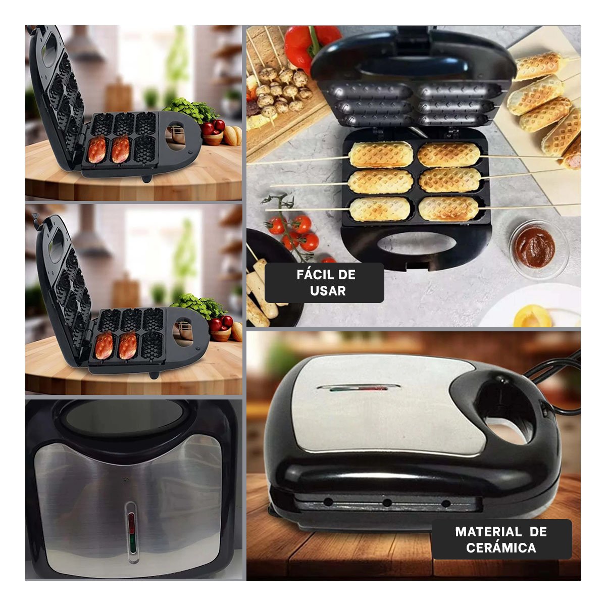 PACK6 COCINADOR PRACTICO RAF NEGRO TECNOLOGIA PORTATIL Y+PAPEL REGALO - 3