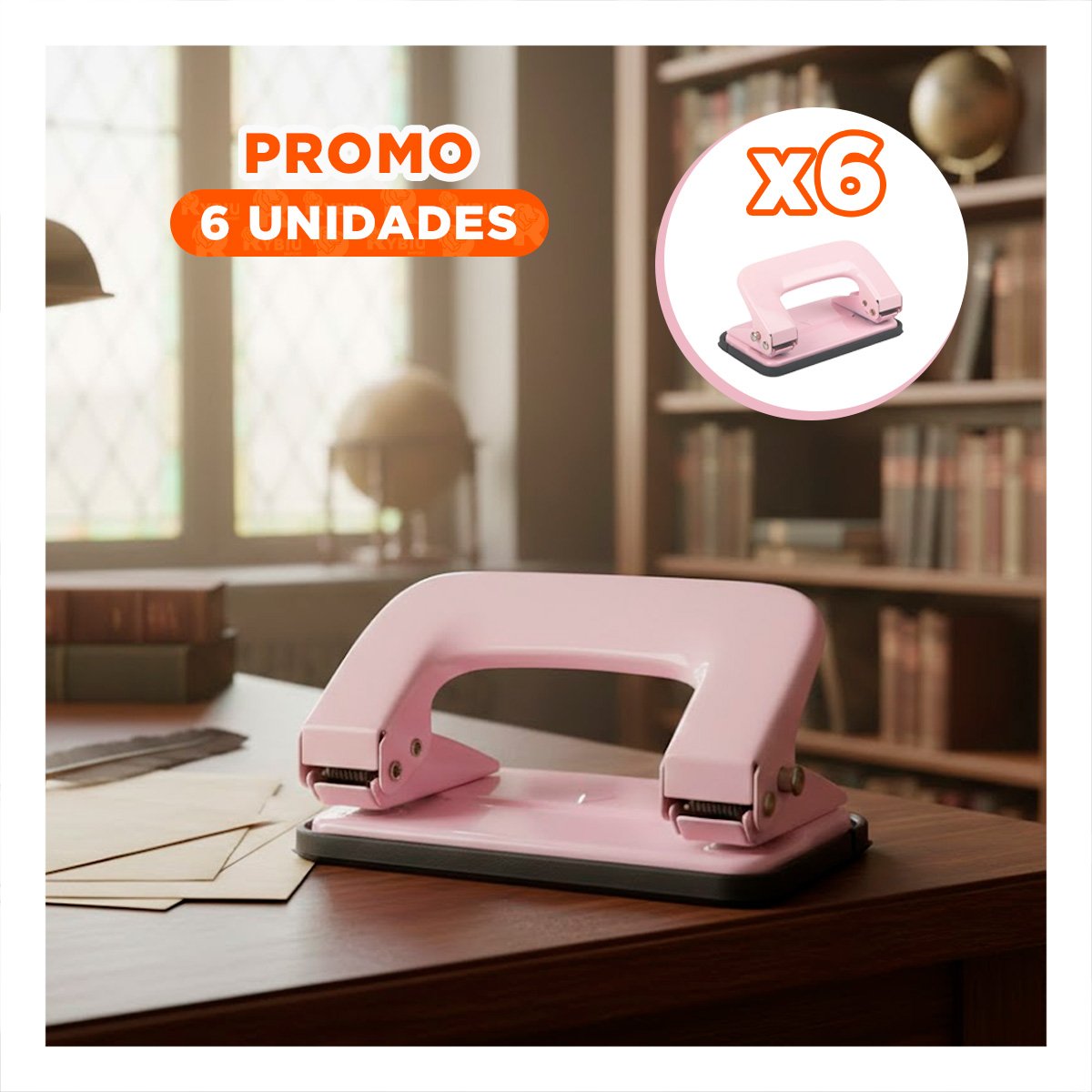 PACK6 PAPELERIA ROSADO BEBE PARA 11 HOJAS DOCUMENTOS Y+REGALO STICKER - 1