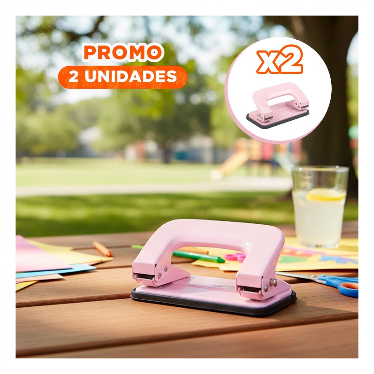 PACK2 DURADERO ROSADO BEBE PARA 11 HOJAS ESCRITORIO Y+REGALO STICKER - 1
