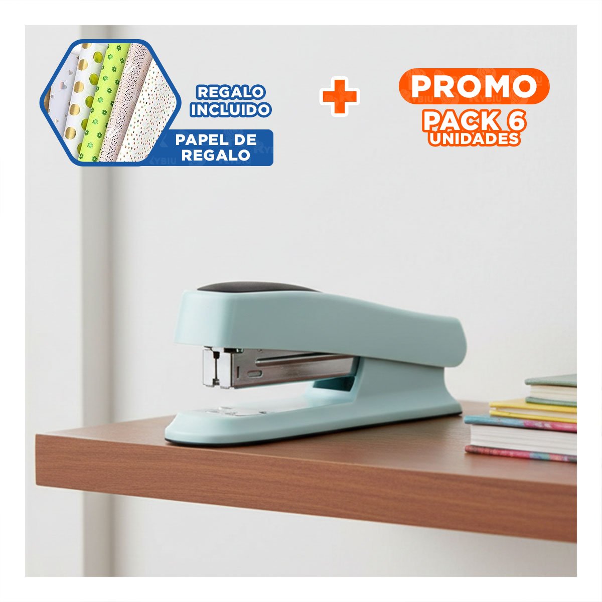 PACK6 OFICINA VERDE BEBE PARA 35 HOJAS USO PROFESIONAL Y+PAPEL REGALO - 1