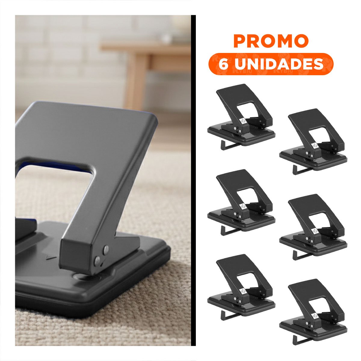 PACK6 OFICINA NEGRO PARA 11 HOJAS USO DIARIO - 1
