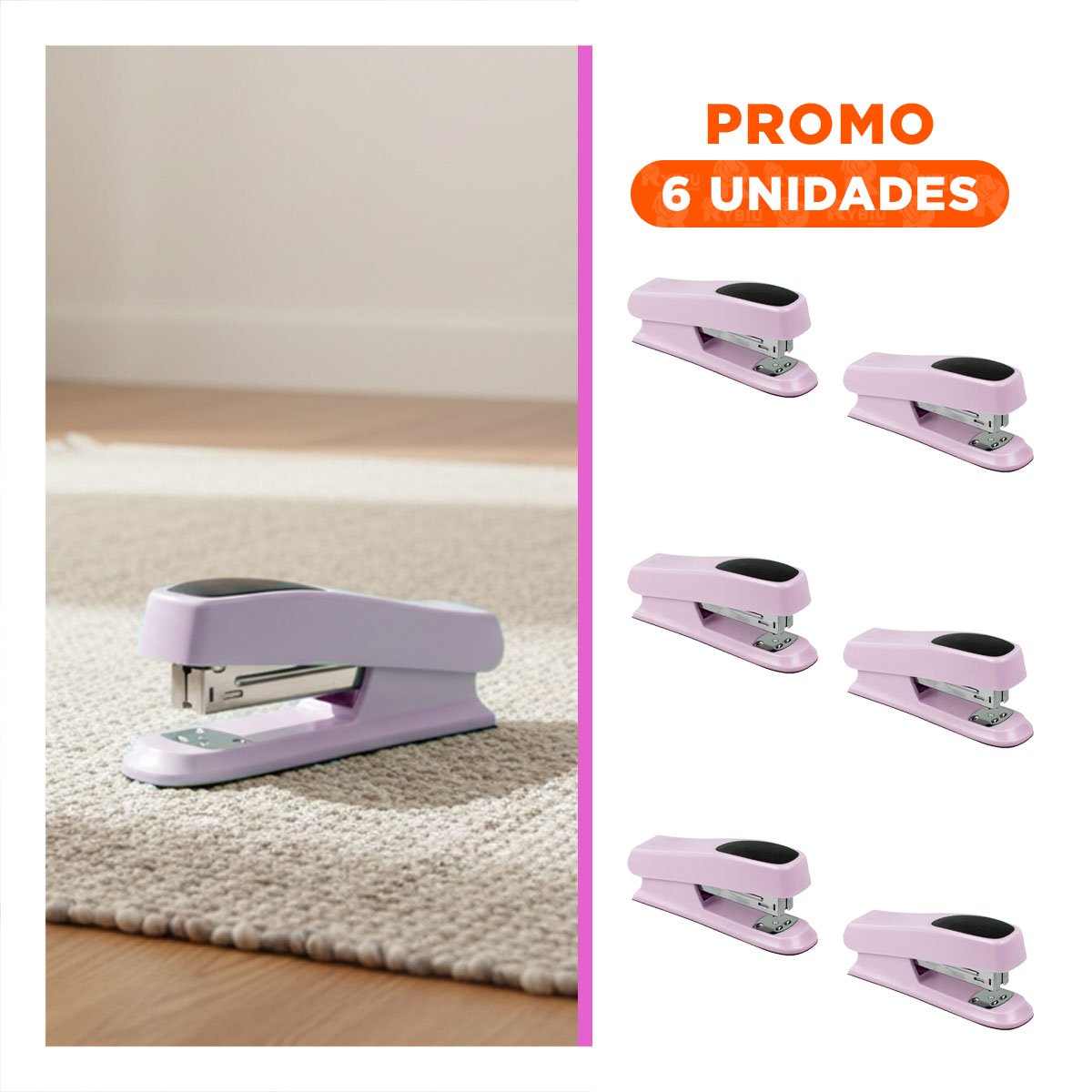PACK6 ERGONOMICO ROSADO BEBE PARA 35 HOJAS OFICINA ESCOLAR - 1