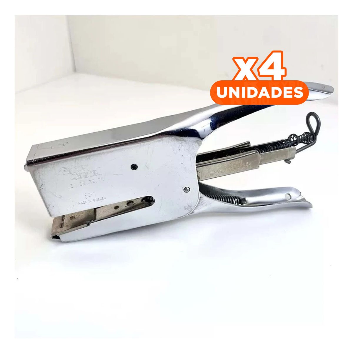 PACK4 ALICATE ABROCHADOR PLATEADO PARA 25 HOJAS - 1