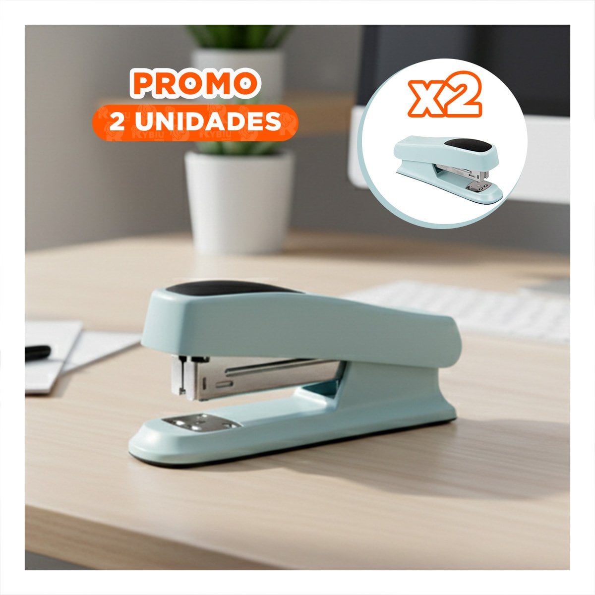 PACK2 RESISTENTE VERDE BEBE PARA 35 HOJAS OFICINA ESCOLAR Y+REGALO STICKER - 1