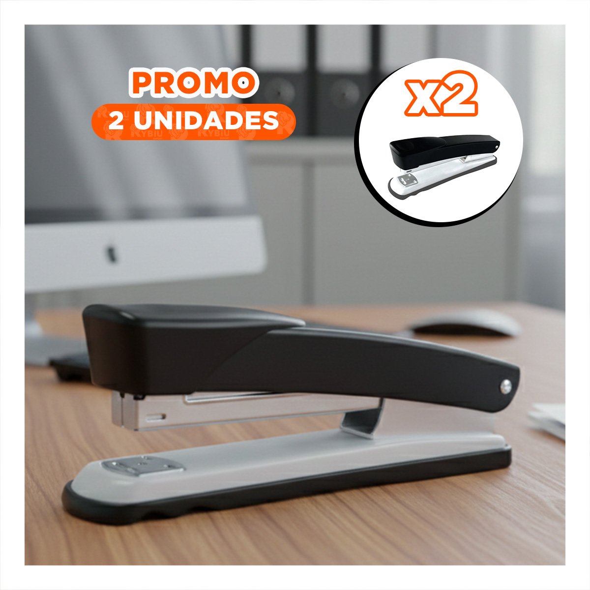 PACK2 RESISTENTE NEGRO PARA 35 HOJAS OFICINA ESCOLAR Y+REGALO STICKER - 1