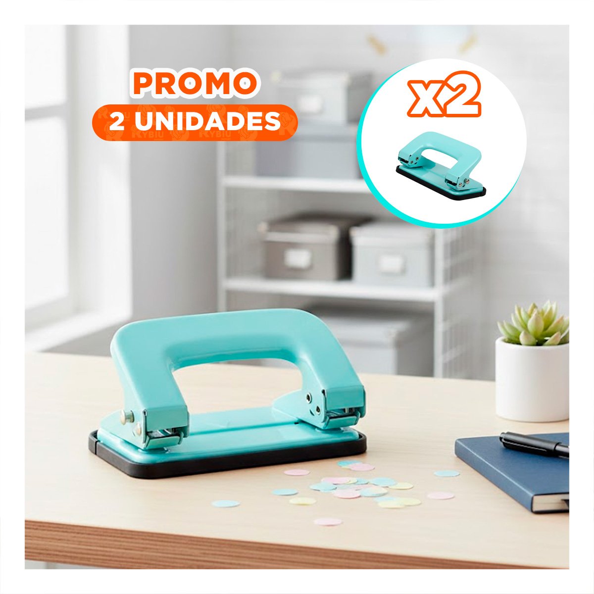 PACK2 DURADERO CELESTE BEBE PARA 11 HOJAS ESCRITORIO Y+REGALO STICKER - 1