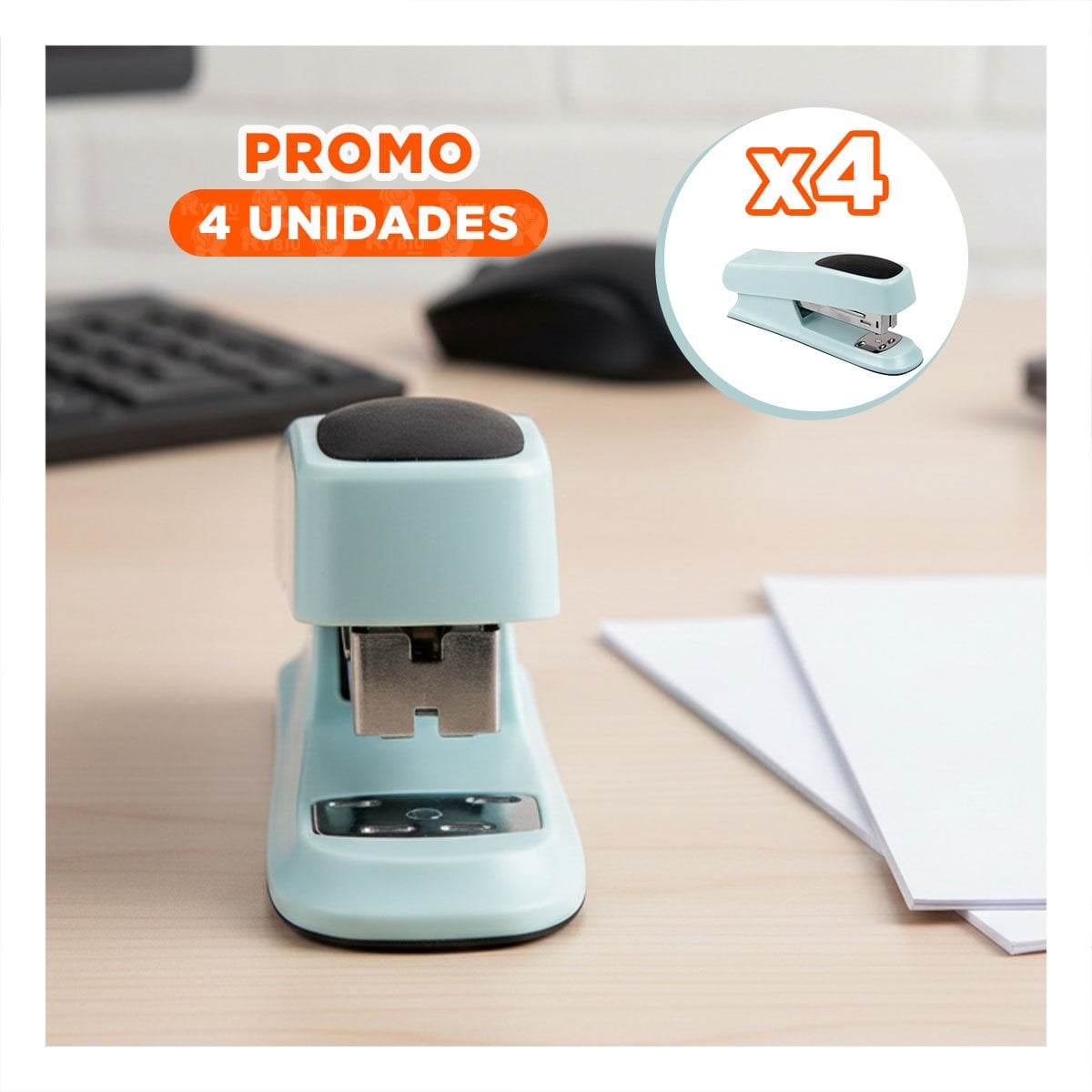 PACK4 DURADERO VERDE BEBE PARA 35 HOJAS OFICINA ESCRITORIO - 1