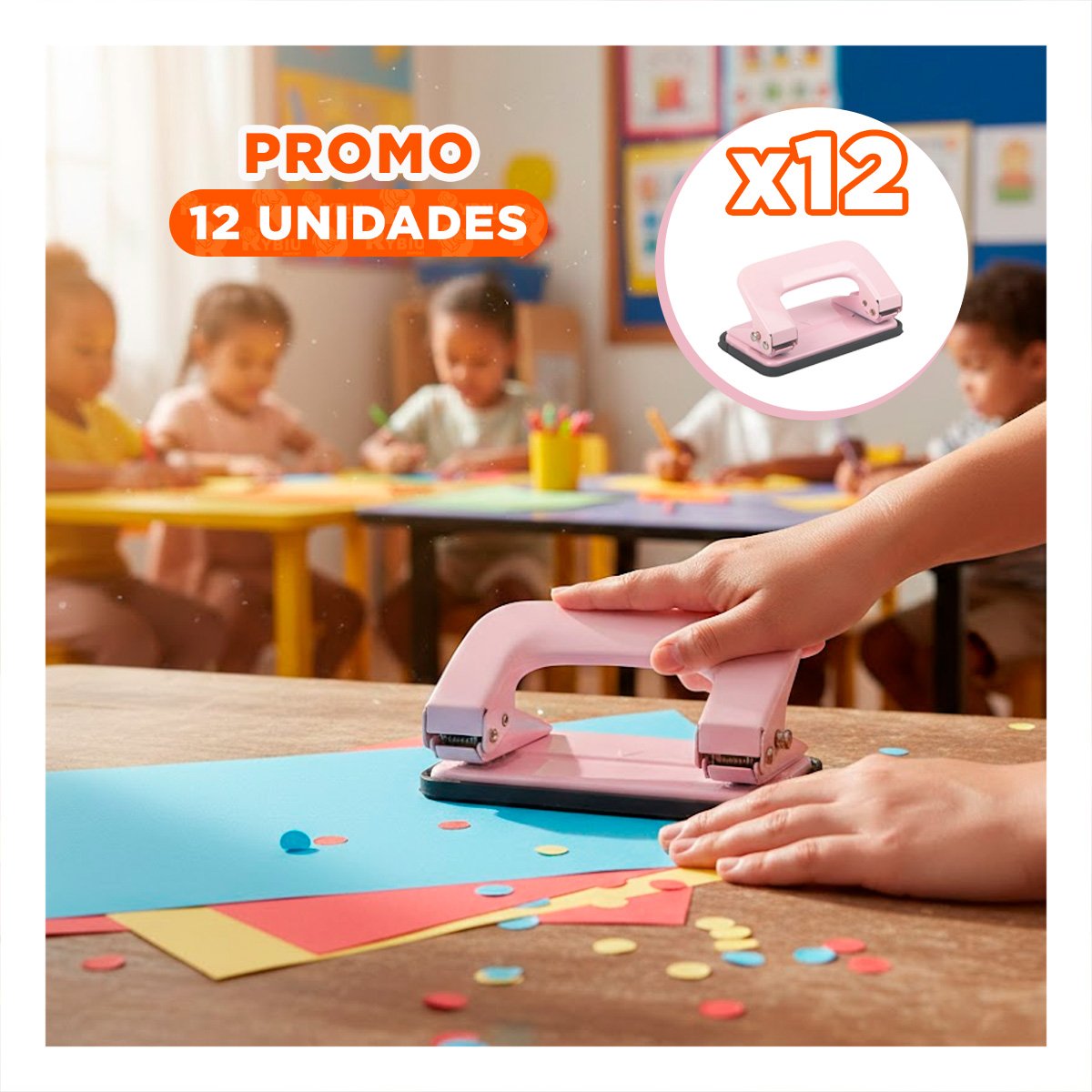 PACK12 ESCRITORIO ROSADO BEBE PARA 11 HOJAS OFICINA ESCOLAR - 1