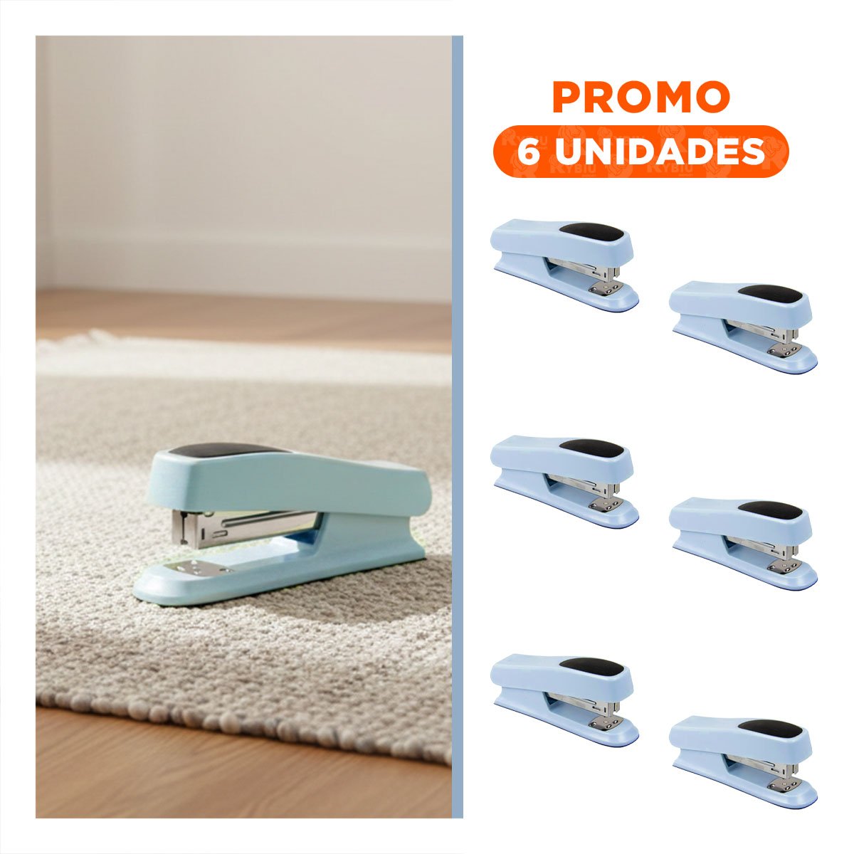 PACK6 ERGONOMICO CELESTE BEBE PARA 35 HOJAS OFICINA ESCOLAR - 1