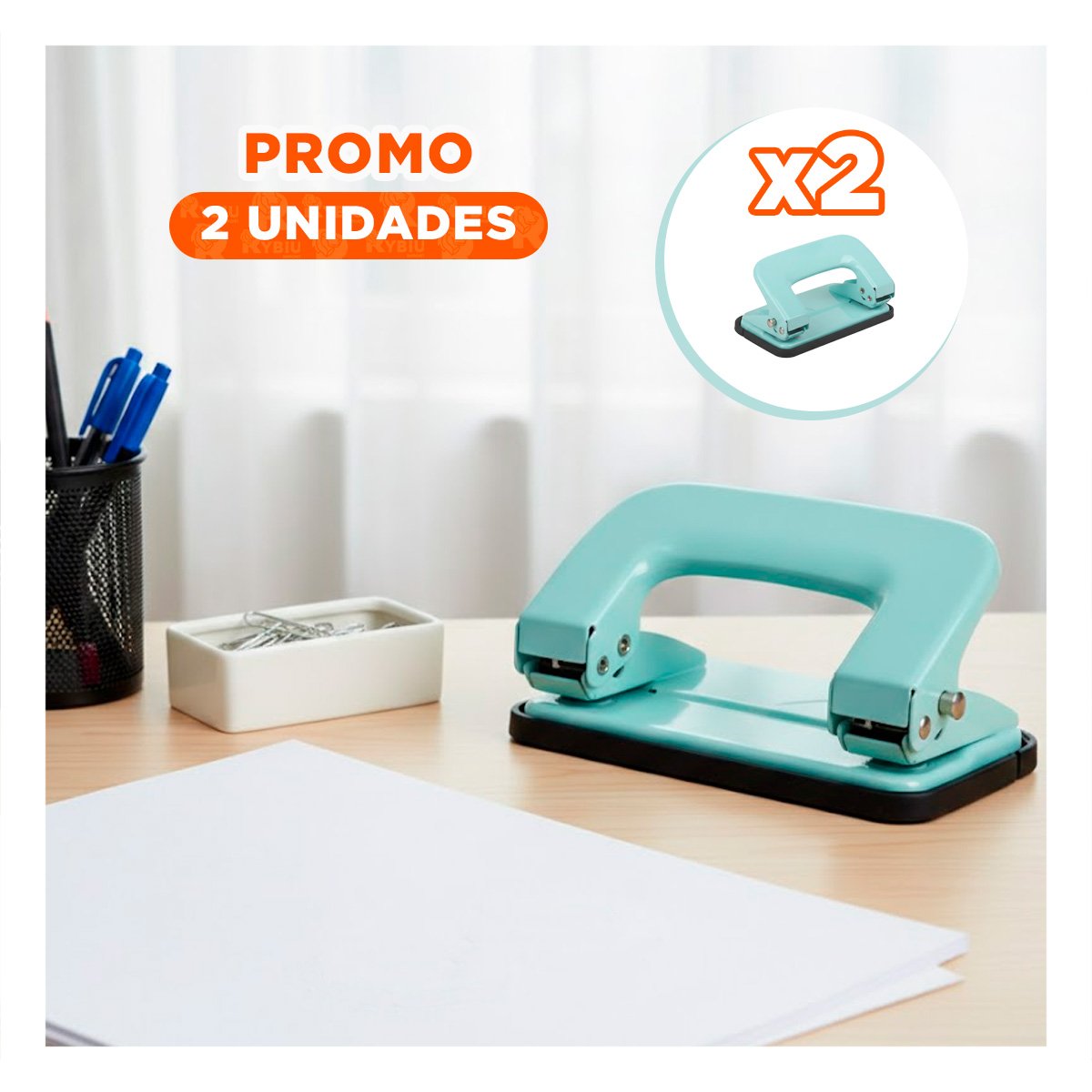 PACK2 DURADERO VERDE BEBE PARA 11 HOJAS ESCRITORIO Y+REGALO STICKER - 1