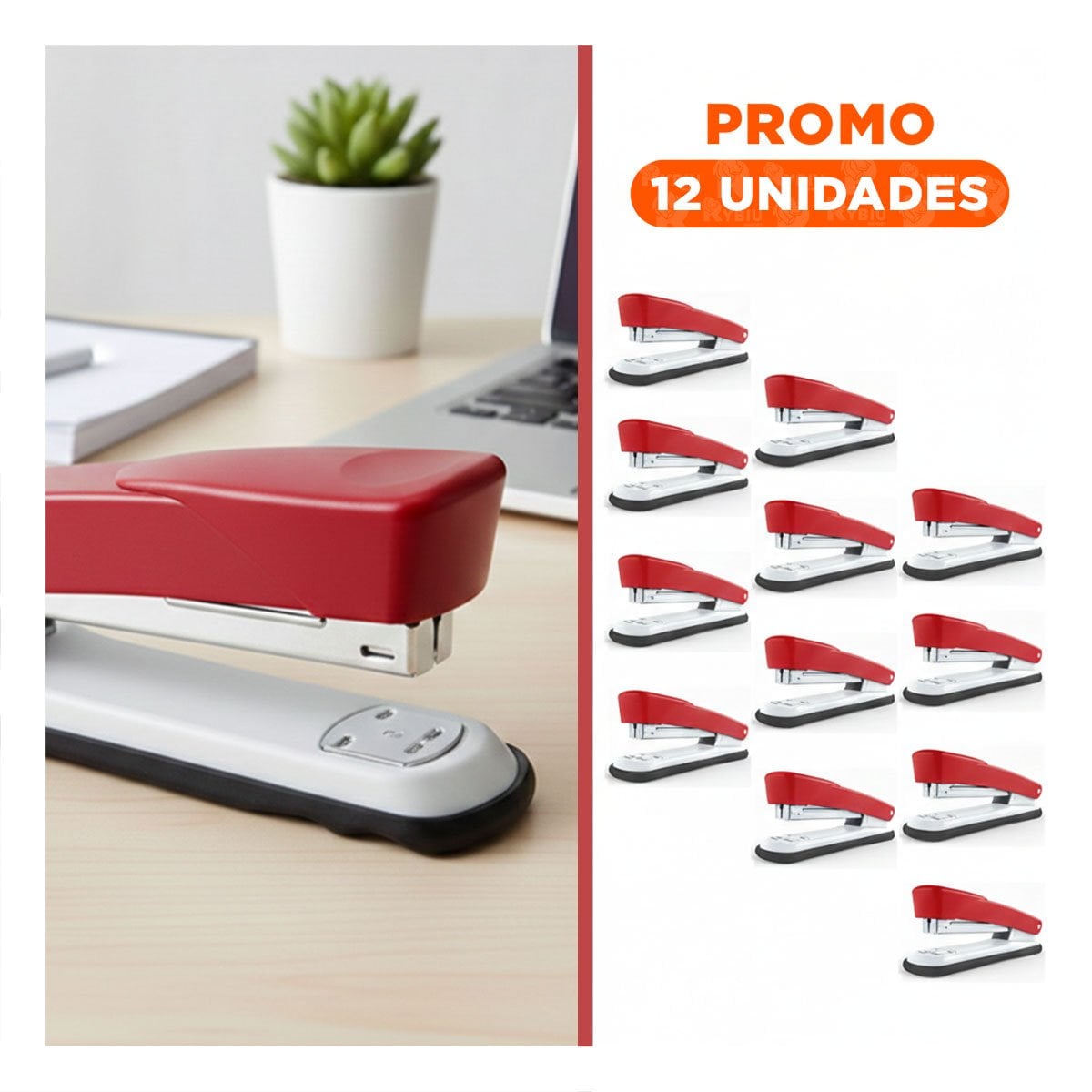 PACK12 MANUAL ROJO PARA 35 HOJAS OFICINA DIARIO Y+REGALO STICKER - 1