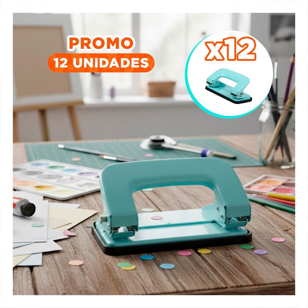 PACK12 ESCRITORIO CELESTE BEBE PARA 11 HOJAS OFICINA ESCOLAR - 1