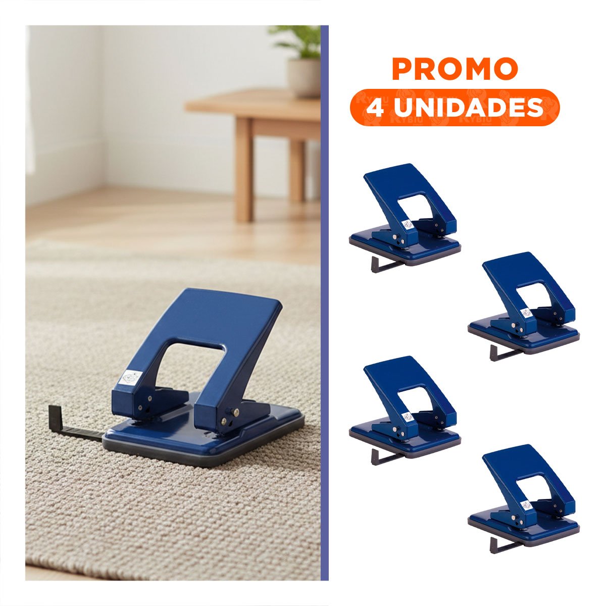 PACK4 ERGONOMICO AZUL PARA 11 HOJAS ESCRITORIO Y+REGALO STICKER - 1
