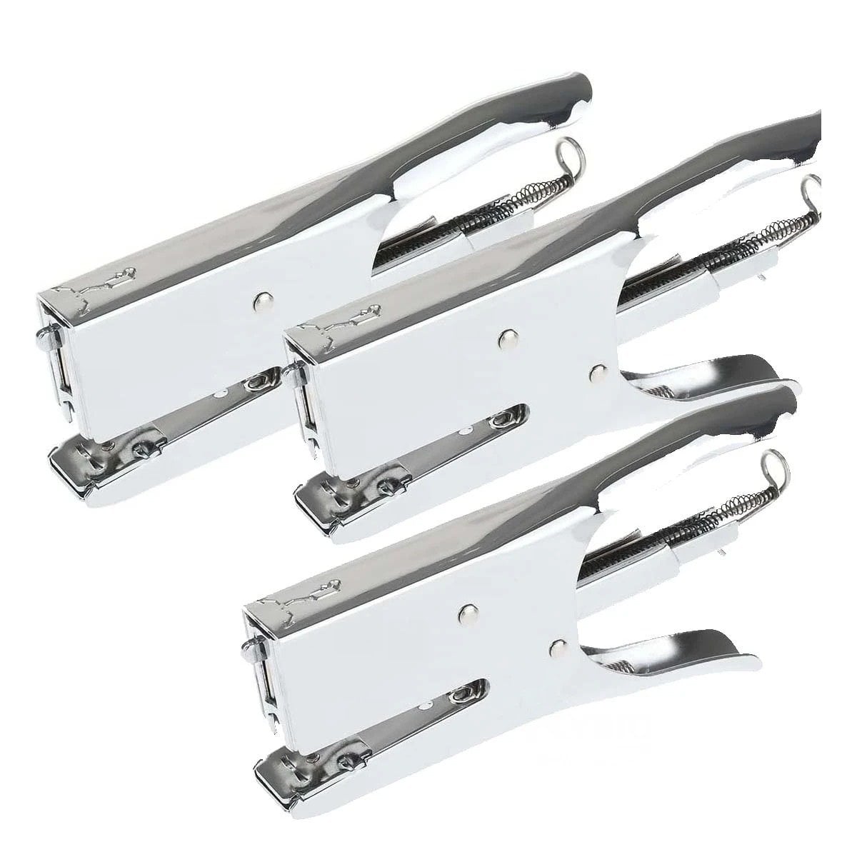 PACK6 ABROCHADOR METALICO GRANDE PLATEADO 25 HOJAS Y+REGALO STICKER - 2