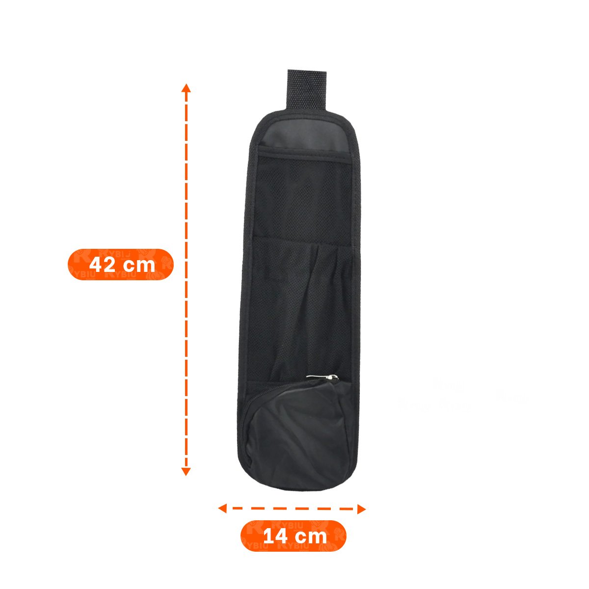 PACK6 BASE ORGANIZADORA DE ASIENTO DE AUTO NEGRO CON COMPARTIMENTOS Y+PAPEL REGALO - 4