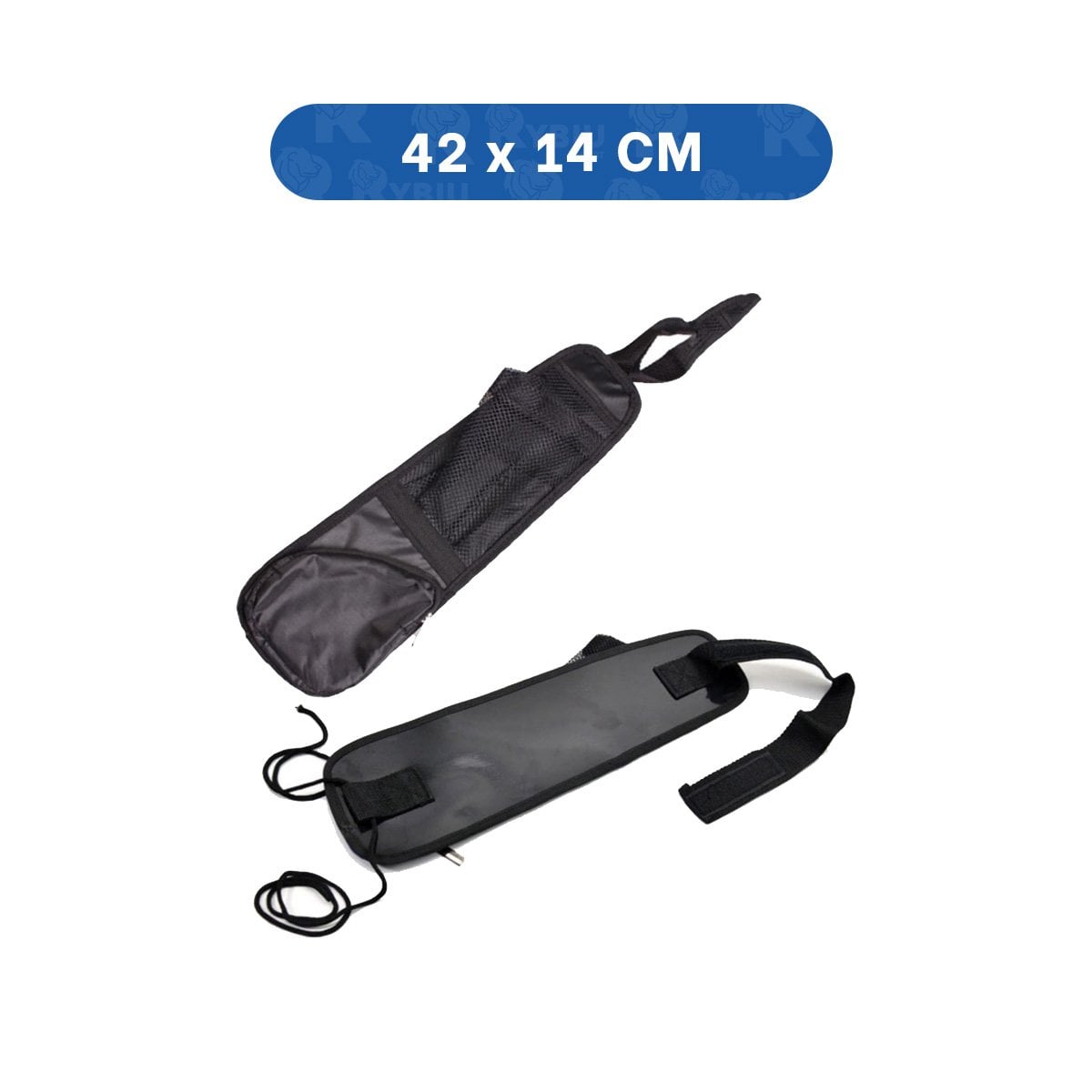 PACK6 ESTUCHE LATERAL PARA ASIENTO DE AUTO NEGRO CON GRAN CAPACIDAD - 4