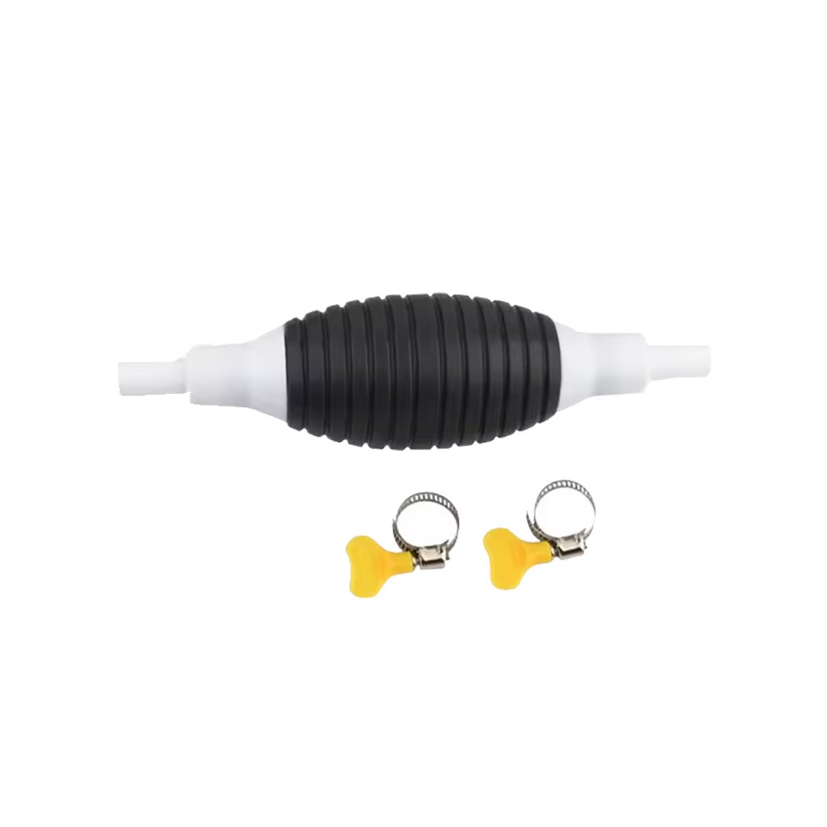 SISTEMA PORTATIL PARA COMBUSTIBLE BLANCO Y NEGRO CON MANGUERA SEGURA Y+PAPEL REGALO - 1