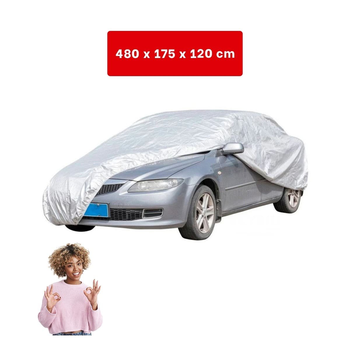 PACK6 PROTECTOR RESISTENTE PARA AUTO L 480X175X120CM GRIS Y+PAPEL REGALO - 4