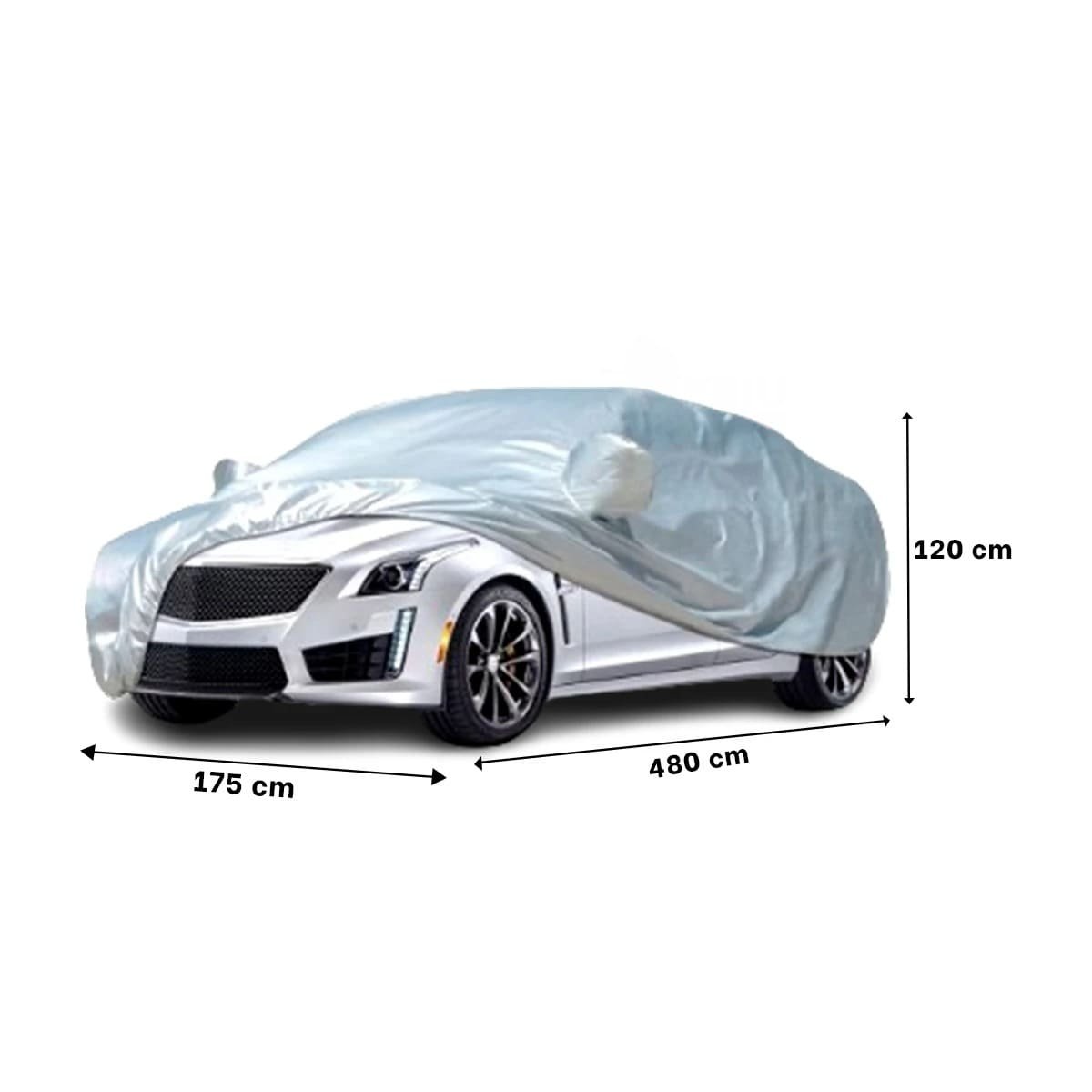 PACK2 FUNDA PROTECTORA PARA AUTO L 480X175X120CM GRIS - 4