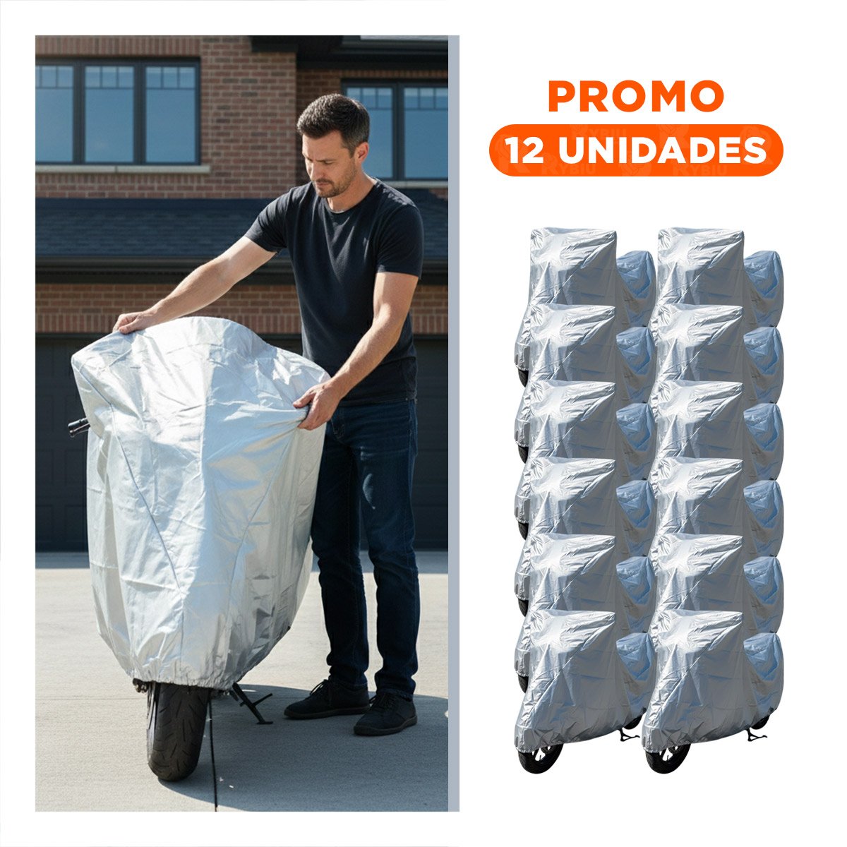 PACK12 FORROS DURADEROS PARA MOTO RESISTENTES AL CLIMA Y+REGALO STICKER - 1