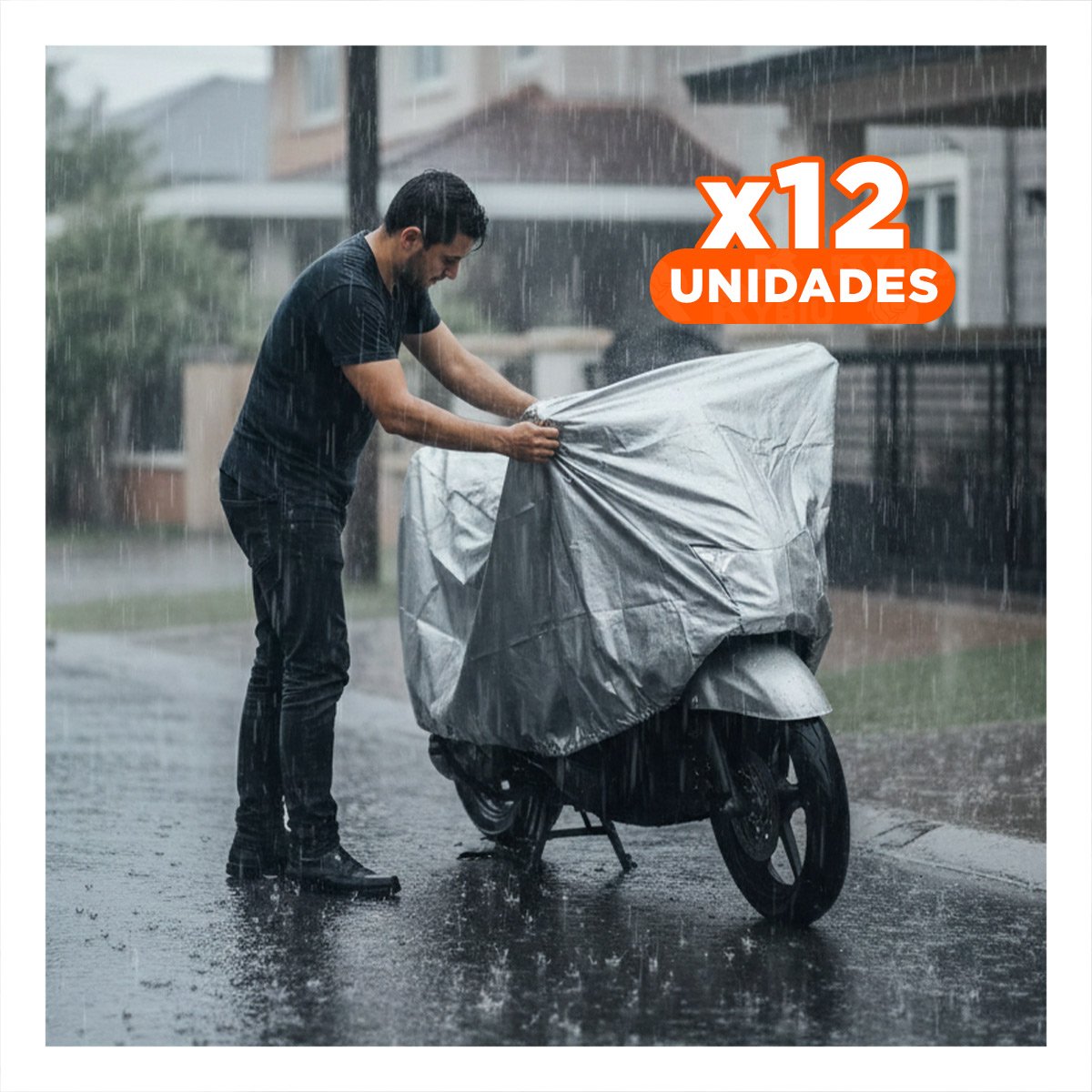 PACK12 COBERTORES DURADEROS PARA MOTO CONTRA LLUVIA - 1