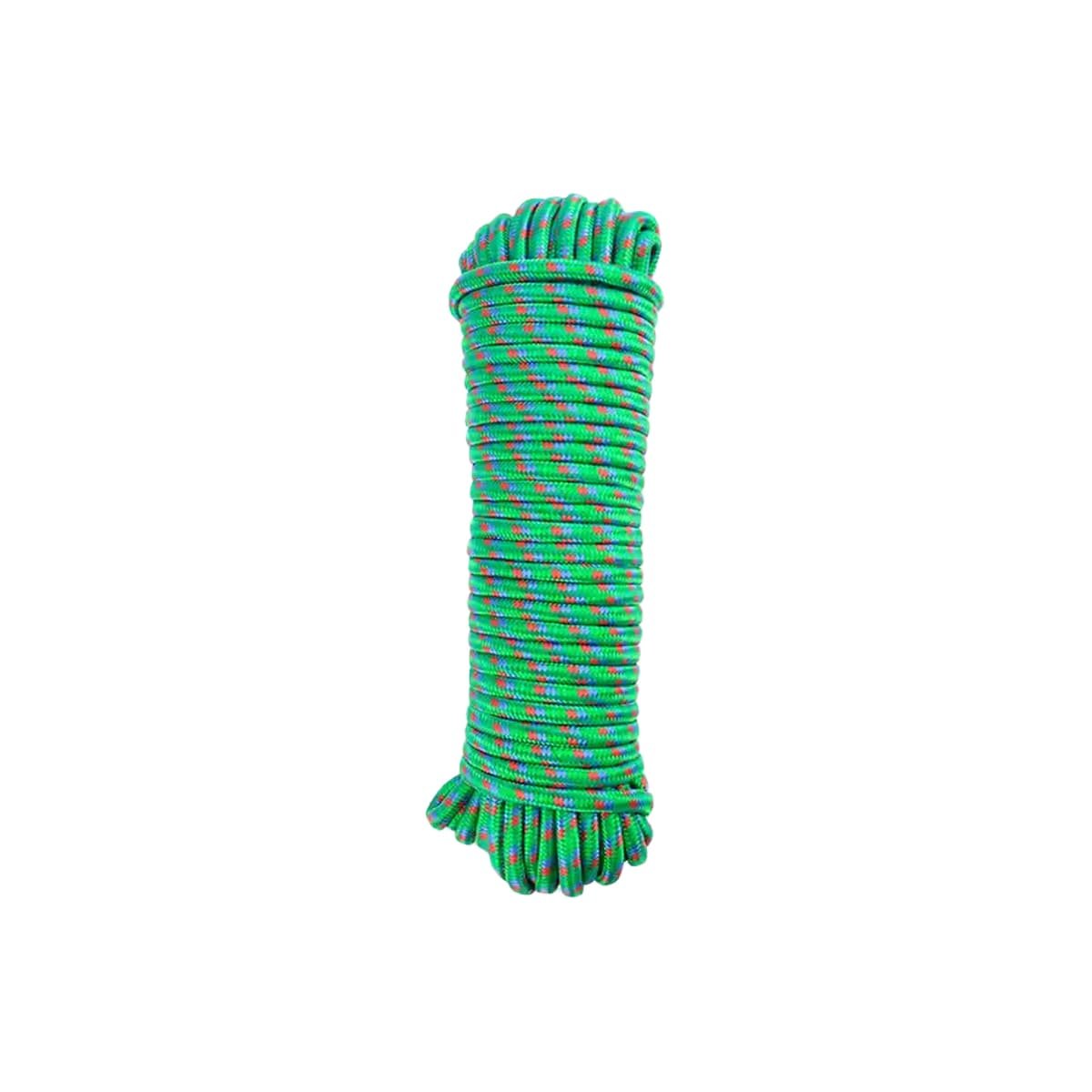 CUERDA 4M X 4CM VERDE MULTIUSO PARA AMARRE EN CAMPING Y CASA Y+LIGAS REGALO - 3
