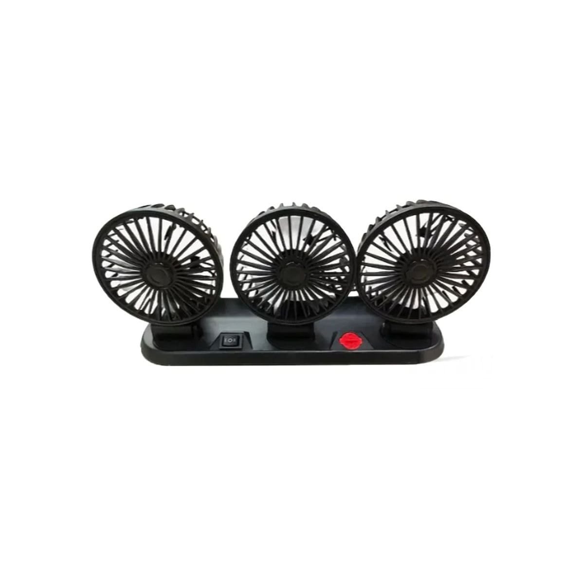 PACK6 VENTILADOR TRIPLE CABEZAL PARA AUTO NEGRO PORTATIL Y+REGALO STICKER - 2