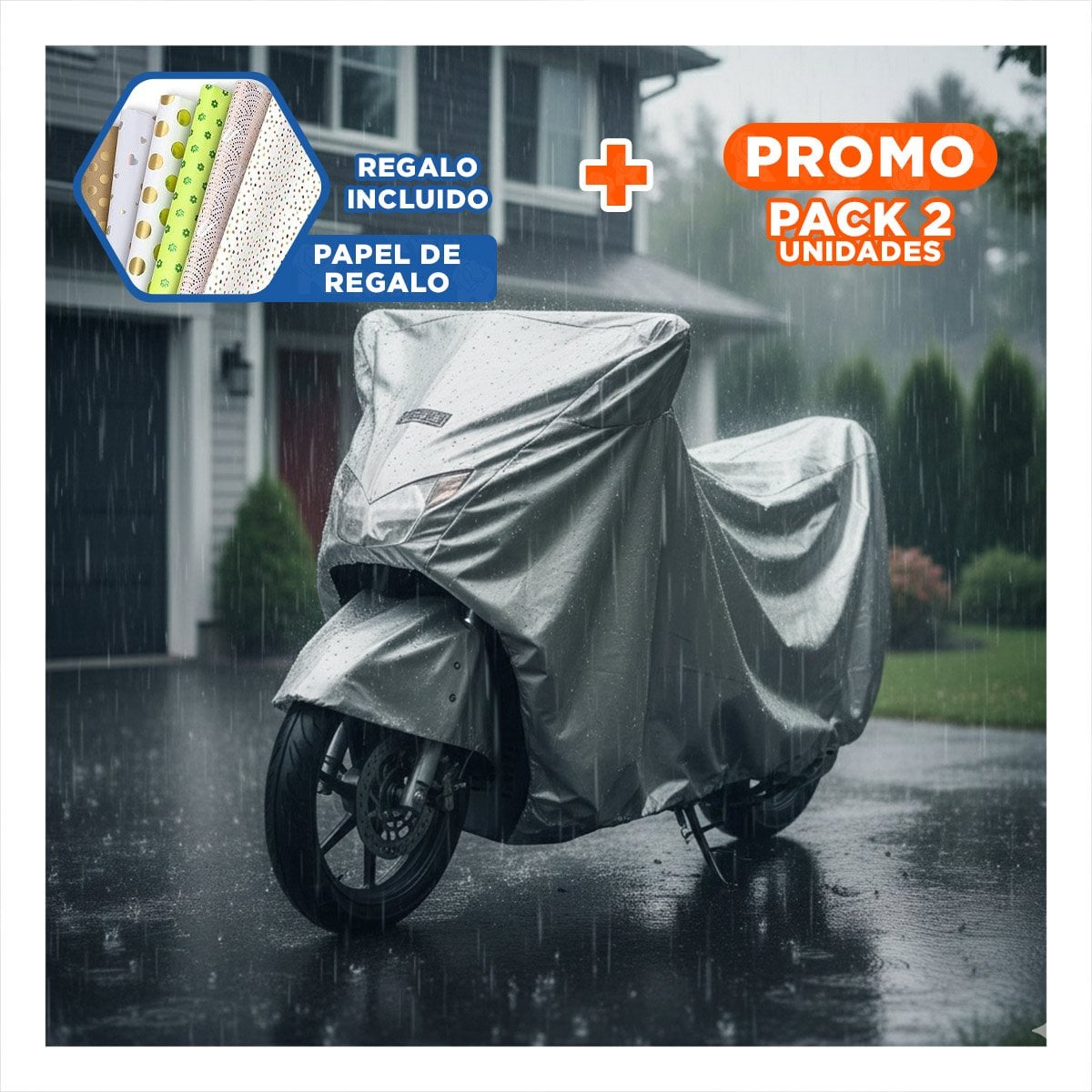 PACK2 FORROS DE PROTECCION PARA MOTO DE ALTA CALIDAD Y+PAPEL REGALO - 1