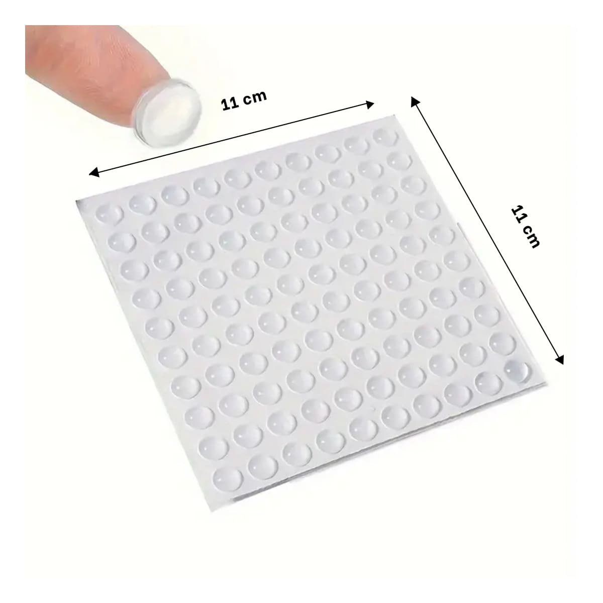 PACK12 PROTECTORES AUTOADHESIVOS 100 PIEZAS DE SILICONA TRANSPARENTE - 4