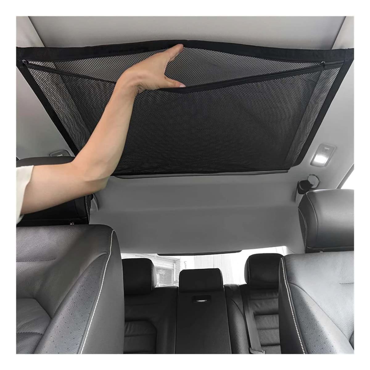 PACK2 ORGANIZADOR FLEXIBLE NEGRO PARA ALMACENAMIENTO EN TECHO DE AUTOMOVIL - 3