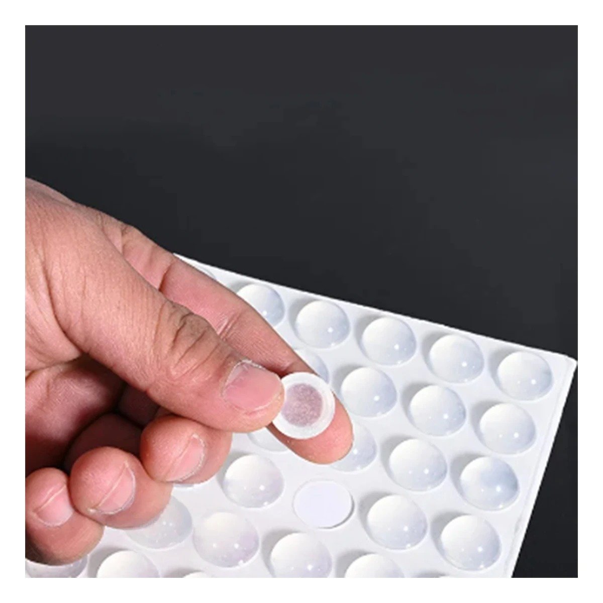 PACK12 TAPONES AUTOADHESIVOS 100 PIEZAS DE SILICONA TRANSPARENTE CASA Y+PAPEL REGALO - 5