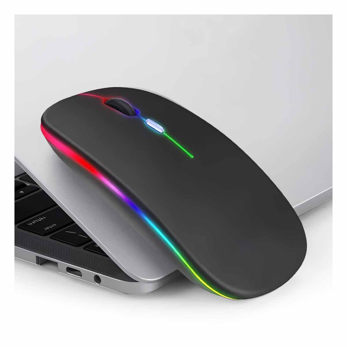 PACK6 RATON GAMER NEGRO PARA LAPTOP Y PC MOVIMIENTO NATURAL - 3