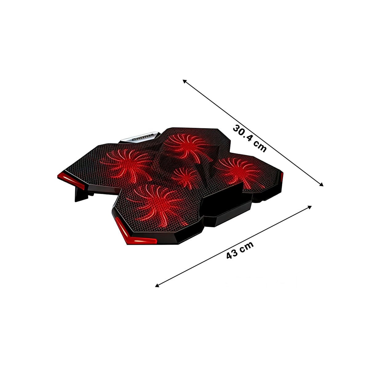 PACK6 COOLER GAMING PARA LAPTOP 5 VENTILADORES AJUSTABLE Y SILENCIOSO COLOR NEGRO - 4