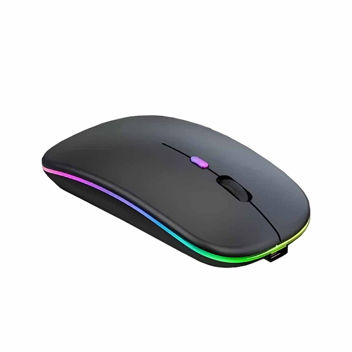 PACK6 MOUSE RECARGABLE NEGRO PARA LAPTOP Y PC MOVIMIENTO SUAVE Y+REGALO STICKER - 2