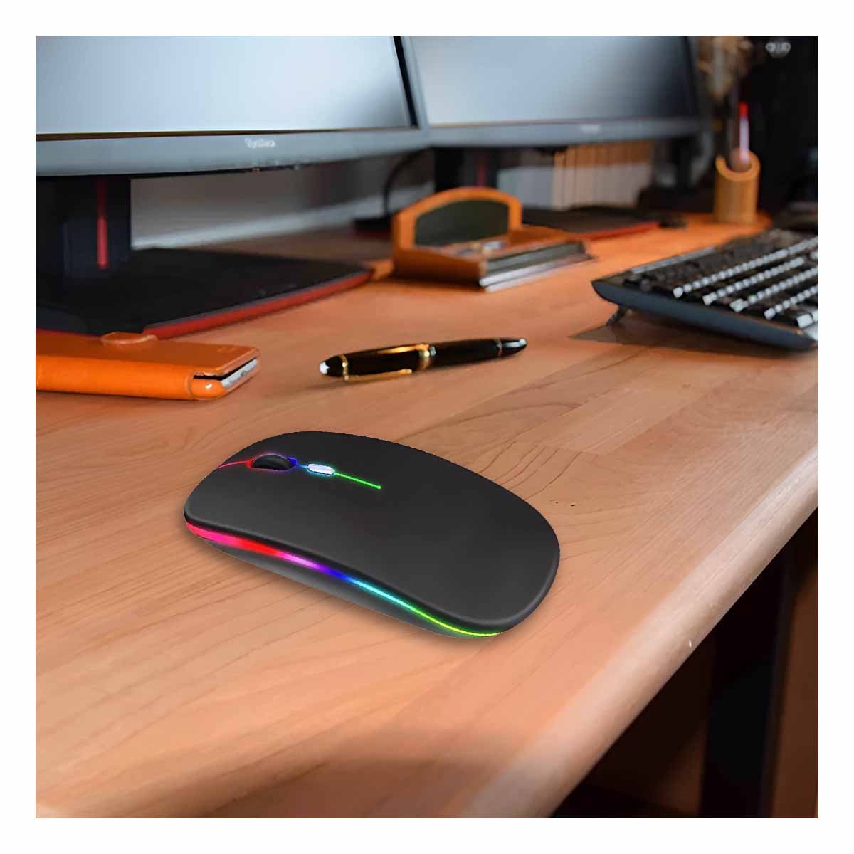 MOUSE RECARGABLE NEGRO PARA PC Y LAPTOP MANEJO AGIL - 1