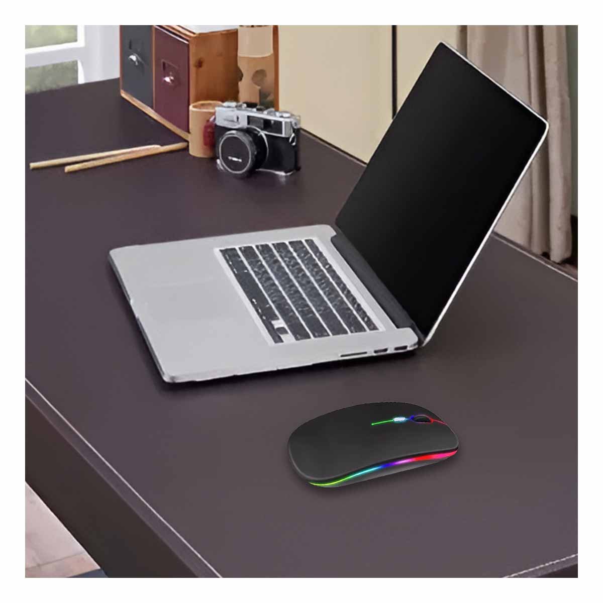 MOUSE RECARGABLE NEGRO PARA PC Y LAPTOP MANEJO AGIL - 2