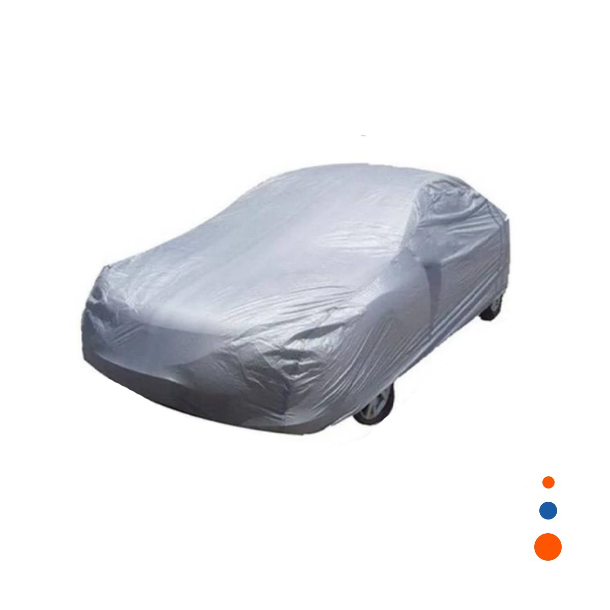 PACK4 COBERTURA EXTERIOR XL 540X175X120CM GRIS PROTECTOR DE AUTO Y+PAPEL REGALO - 3