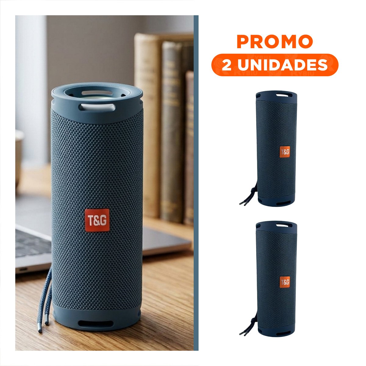 PACK2 ALTAVOZ INALAMBRICO COLOR AZUL CON SONIDO POTENTE Y CONECTIVIDAD FACIL - 1